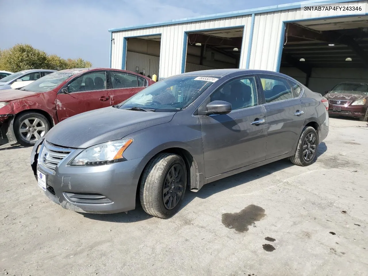 2015 Nissan Sentra S VIN: 3N1AB7AP4FY243346 Lot: 78333224