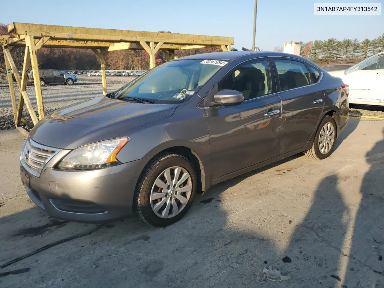 2015 Nissan Sentra S VIN: 3N1AB7AP4FY313542 Lot: 78361094