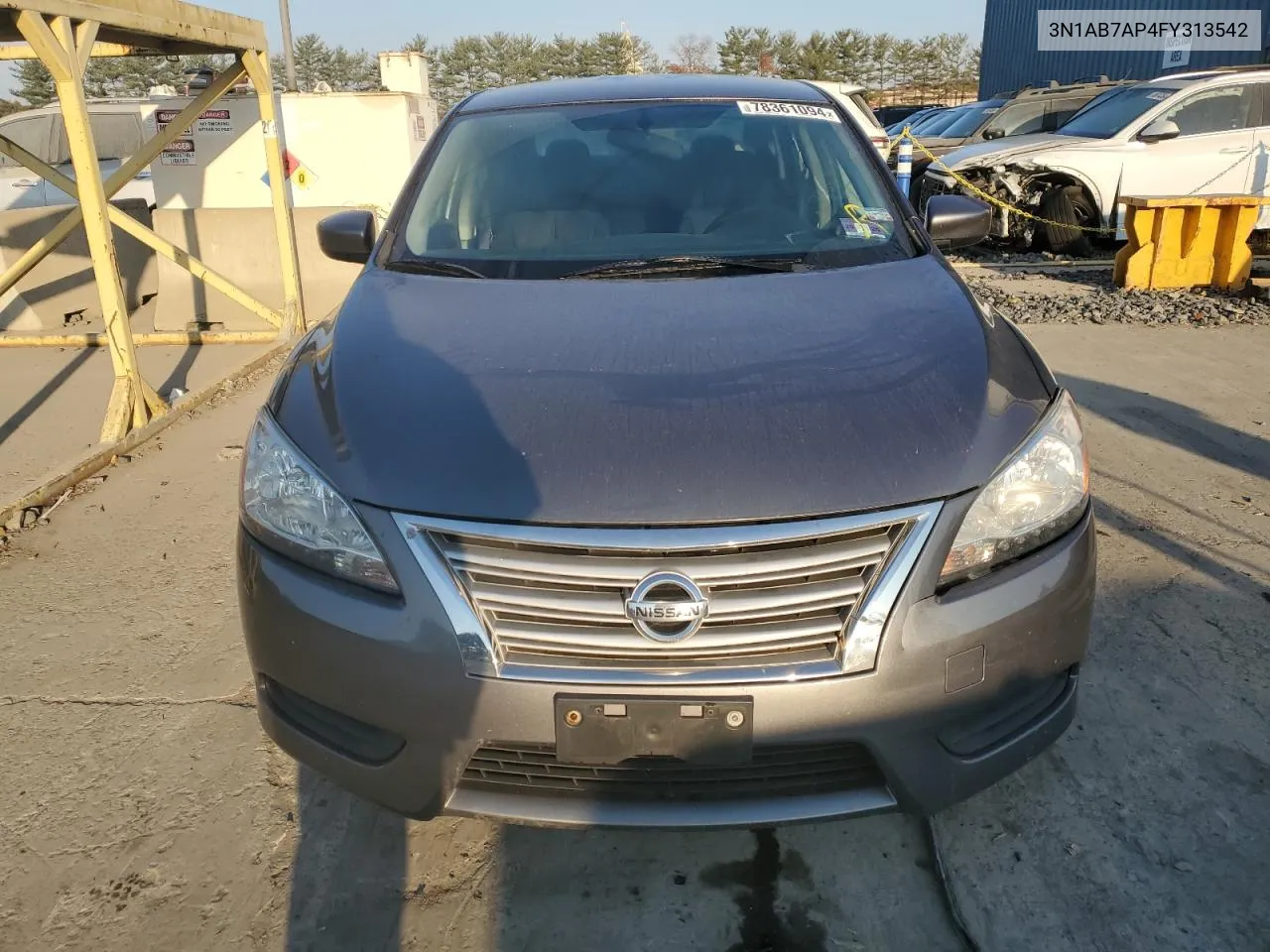 2015 Nissan Sentra S VIN: 3N1AB7AP4FY313542 Lot: 78361094