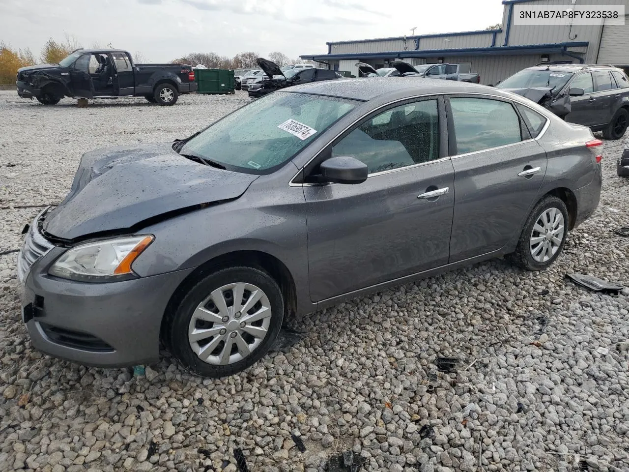 2015 Nissan Sentra S VIN: 3N1AB7AP8FY323538 Lot: 78369674