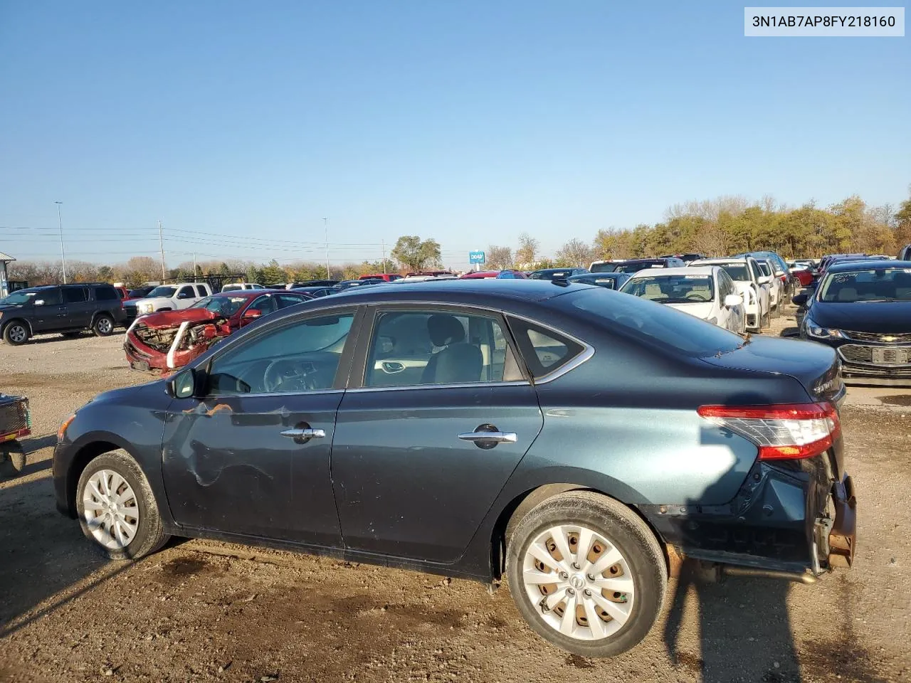 2015 Nissan Sentra S VIN: 3N1AB7AP8FY218160 Lot: 78591334