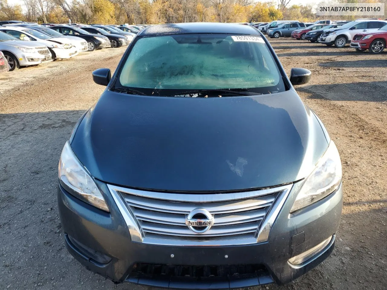 2015 Nissan Sentra S VIN: 3N1AB7AP8FY218160 Lot: 78591334