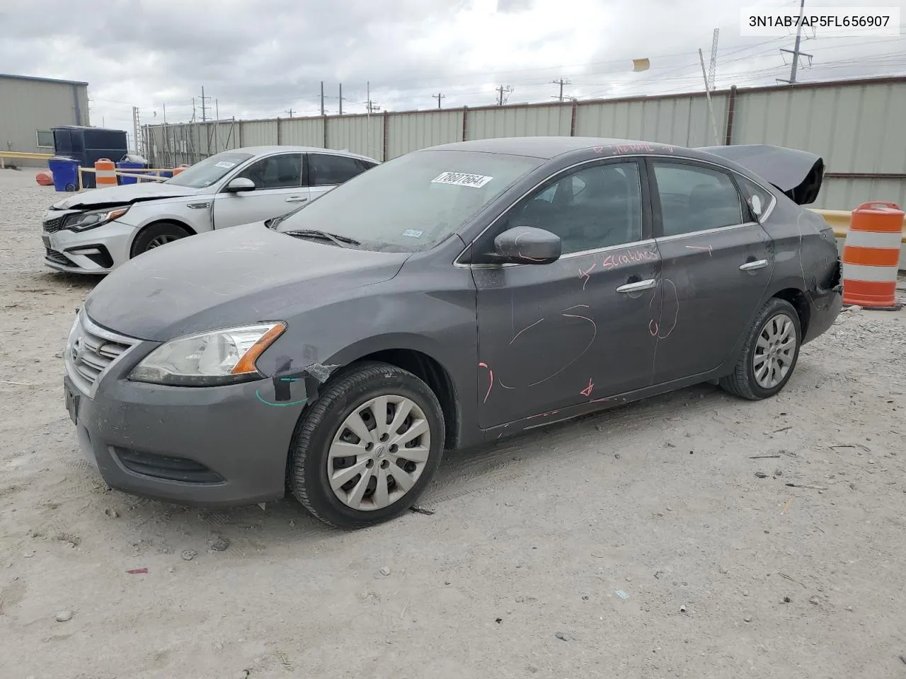 2015 Nissan Sentra S VIN: 3N1AB7AP5FL656907 Lot: 78607664