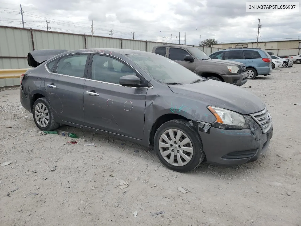 2015 Nissan Sentra S VIN: 3N1AB7AP5FL656907 Lot: 78607664