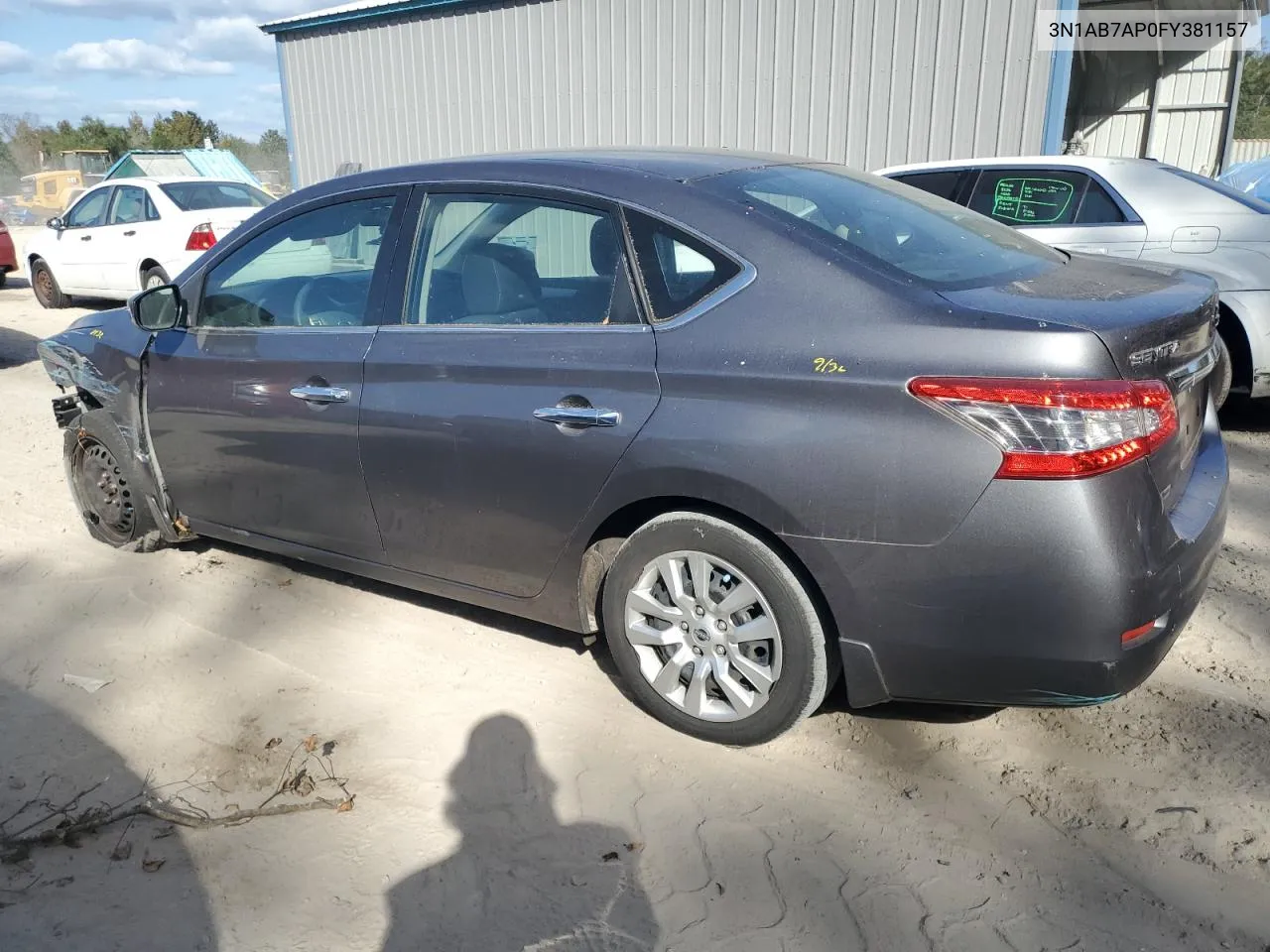 2015 Nissan Sentra S VIN: 3N1AB7AP0FY381157 Lot: 78705284