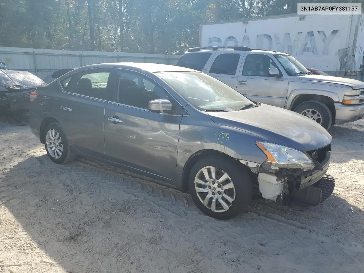 2015 Nissan Sentra S VIN: 3N1AB7AP0FY381157 Lot: 78705284