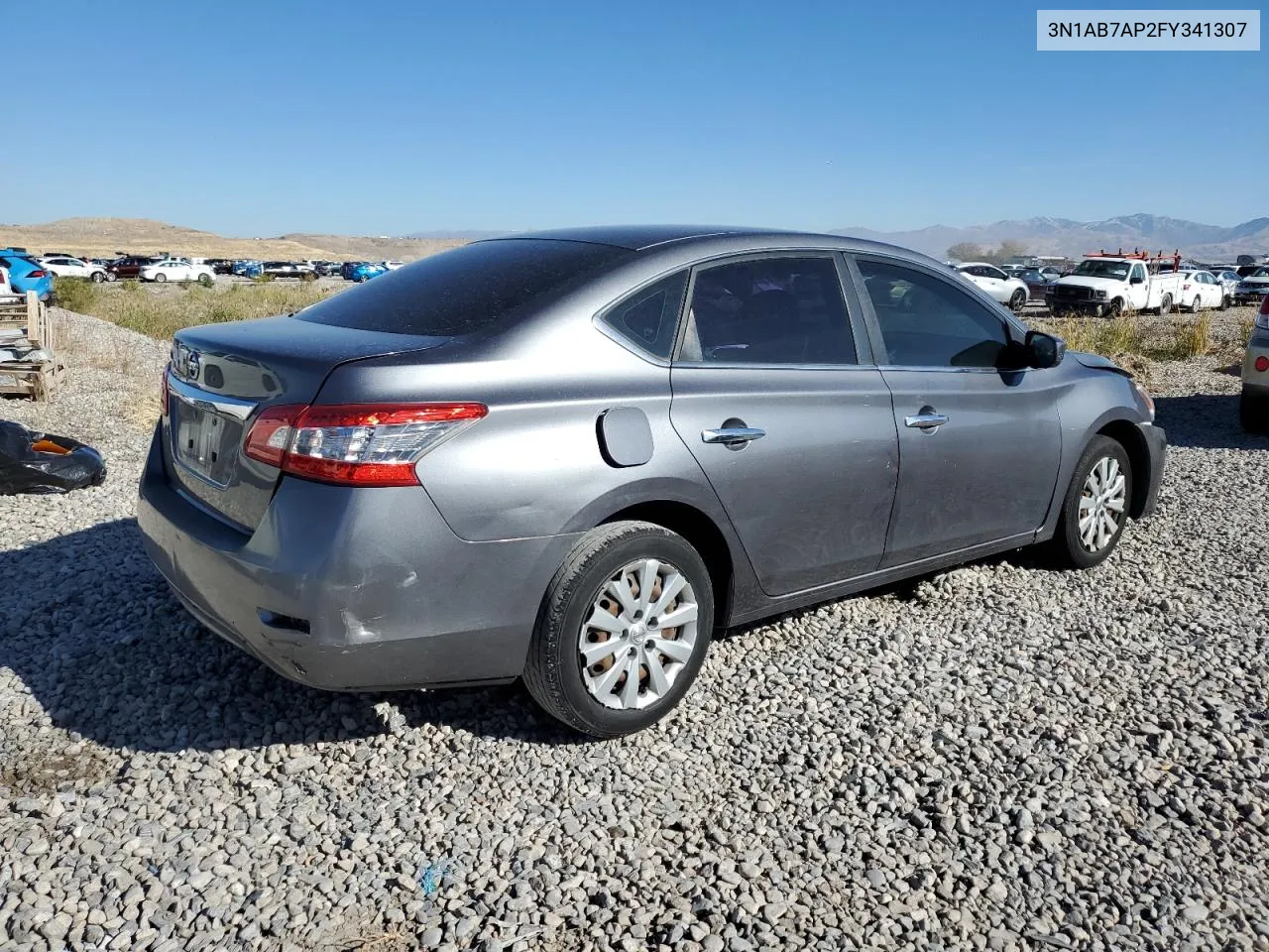 2015 Nissan Sentra S VIN: 3N1AB7AP2FY341307 Lot: 78725824