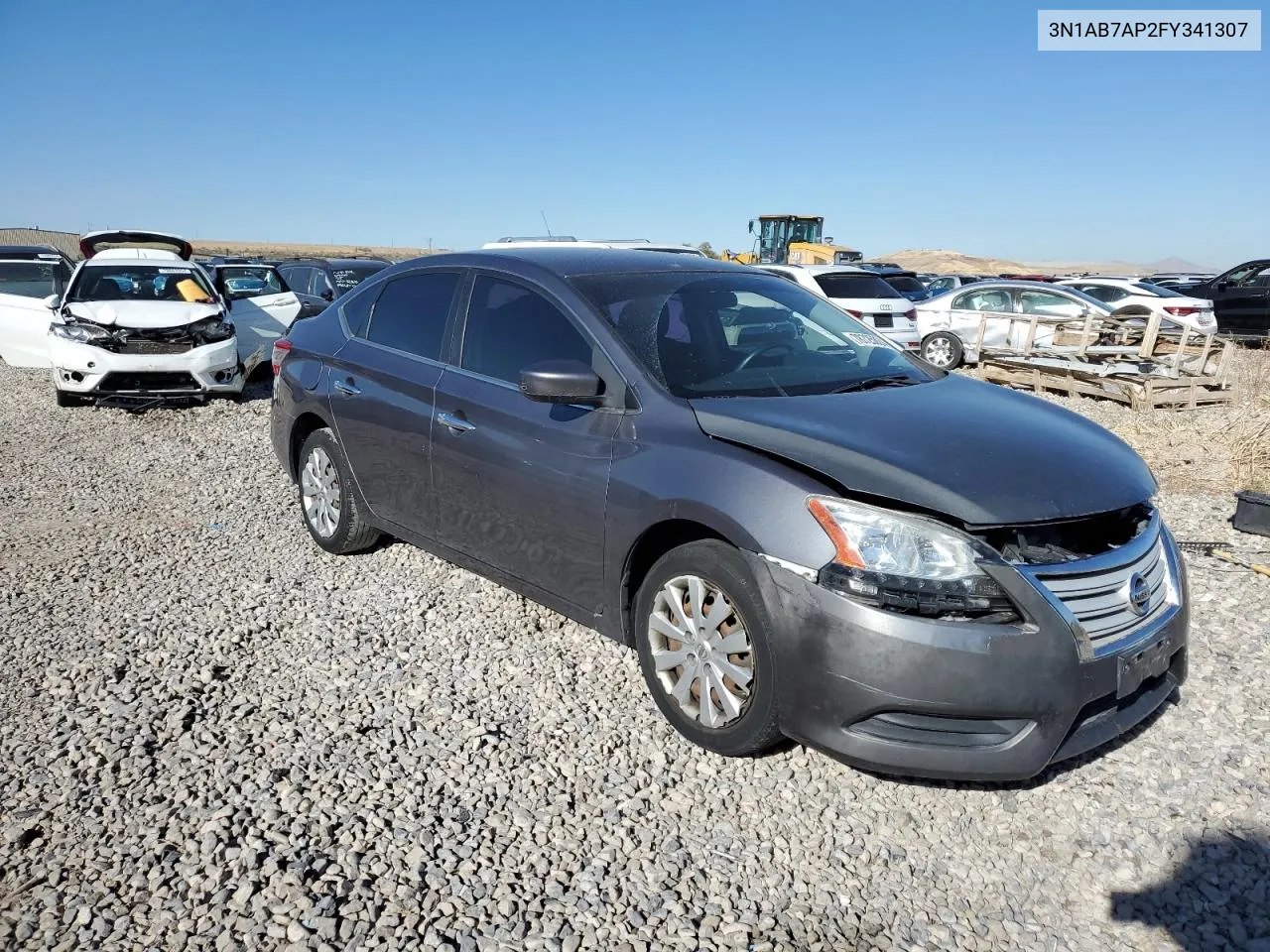 2015 Nissan Sentra S VIN: 3N1AB7AP2FY341307 Lot: 78725824