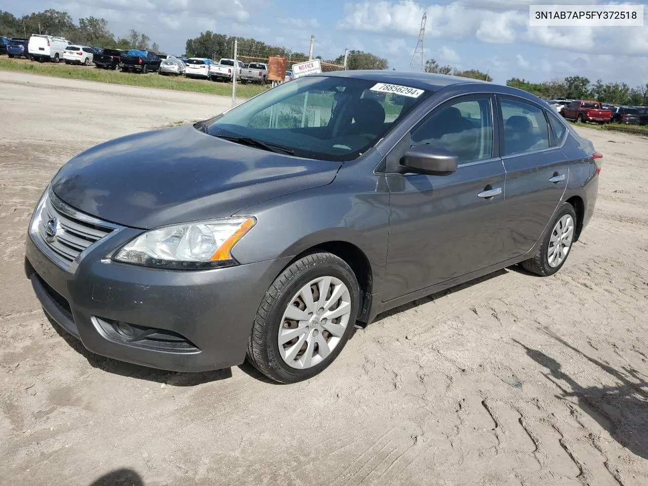 2015 Nissan Sentra S VIN: 3N1AB7AP5FY372518 Lot: 78856294