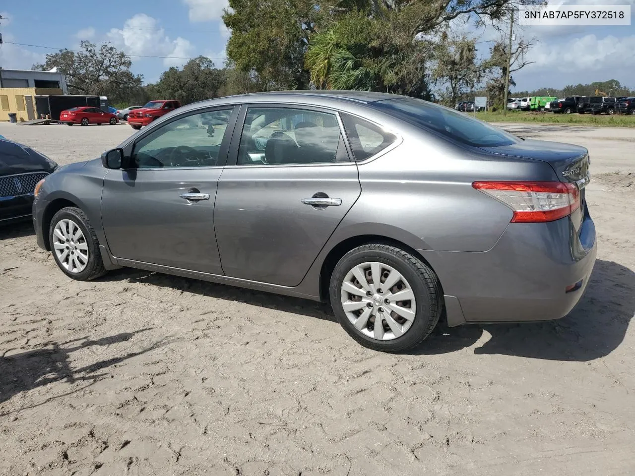 2015 Nissan Sentra S VIN: 3N1AB7AP5FY372518 Lot: 78856294