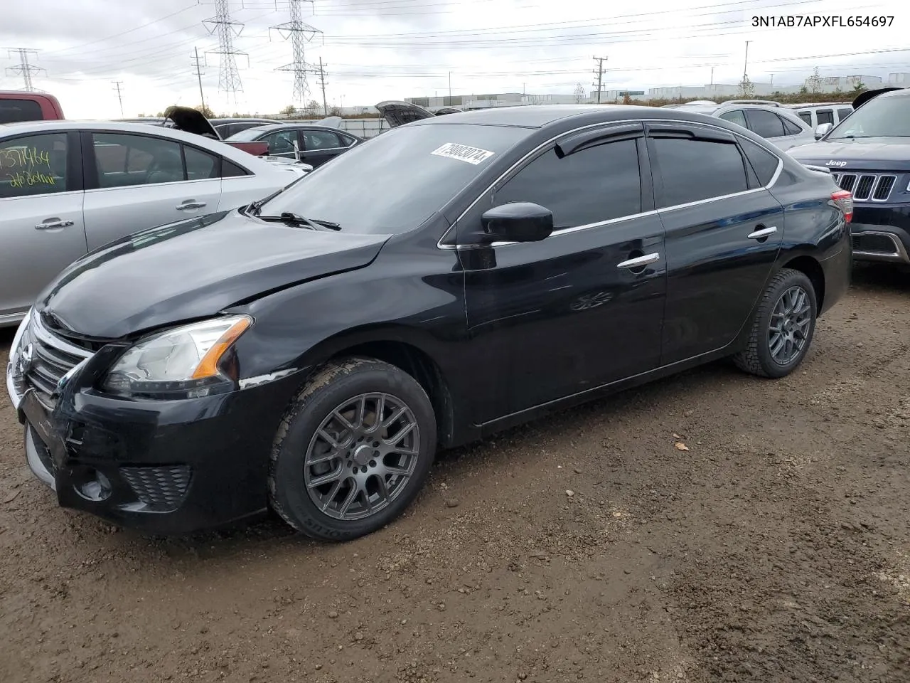 2015 Nissan Sentra S VIN: 3N1AB7APXFL654697 Lot: 79003074