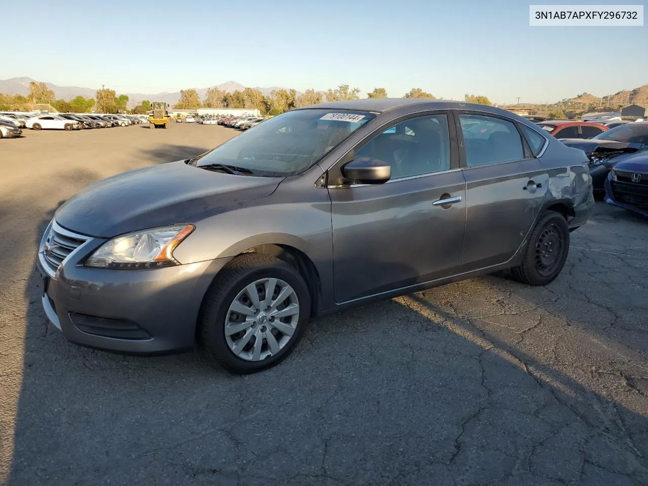 2015 Nissan Sentra S VIN: 3N1AB7APXFY296732 Lot: 79100144