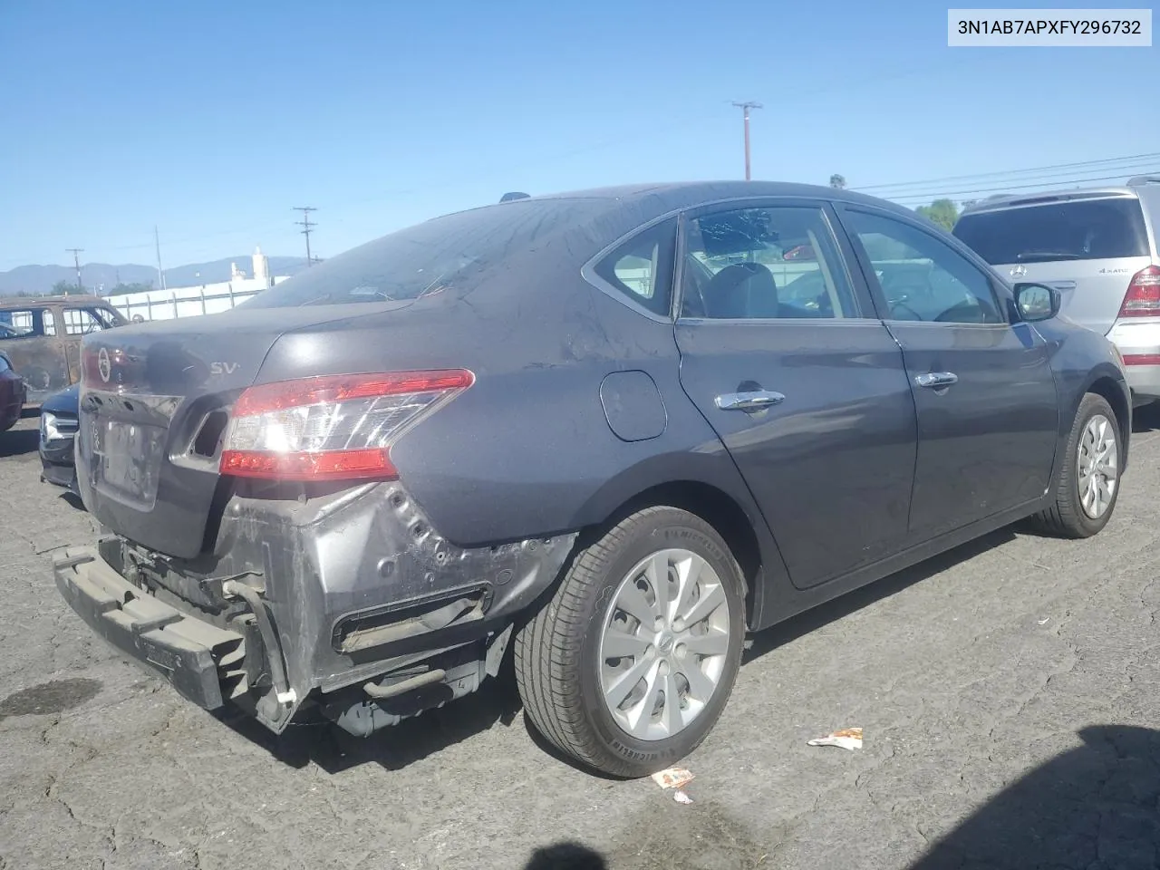 2015 Nissan Sentra S VIN: 3N1AB7APXFY296732 Lot: 79100144