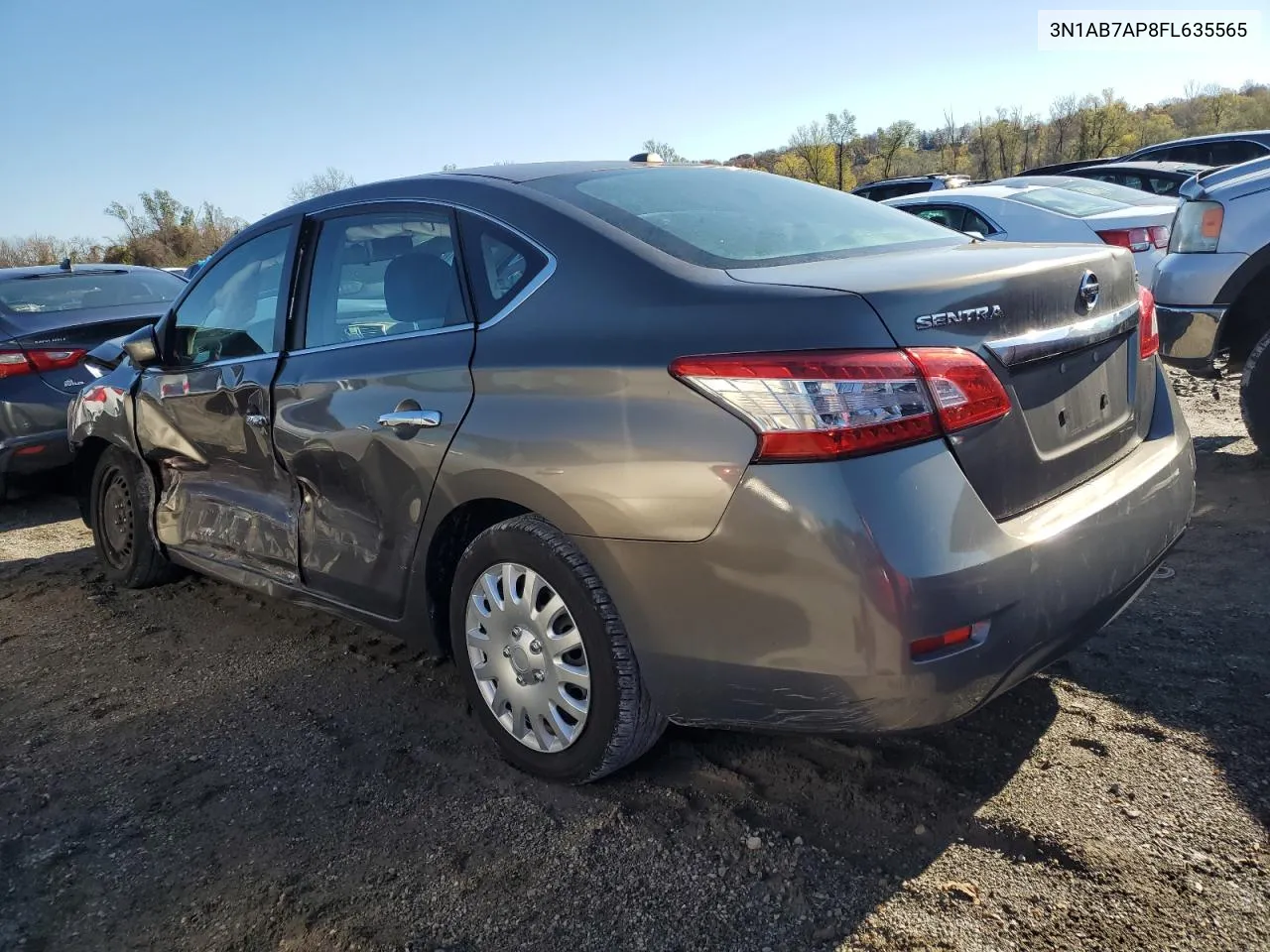 2015 Nissan Sentra S VIN: 3N1AB7AP8FL635565 Lot: 79546264