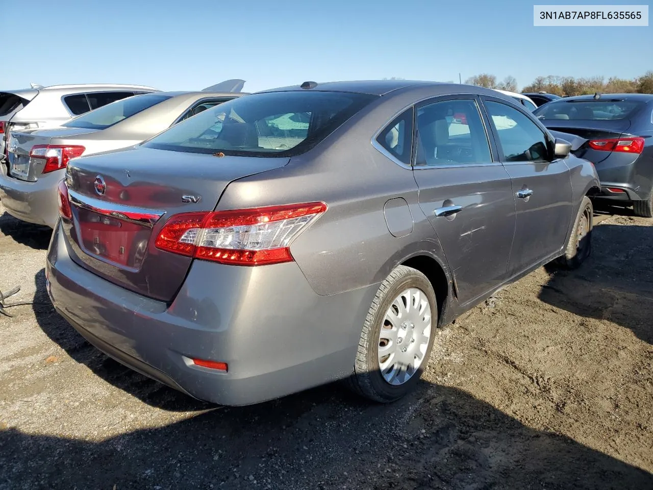 2015 Nissan Sentra S VIN: 3N1AB7AP8FL635565 Lot: 79546264