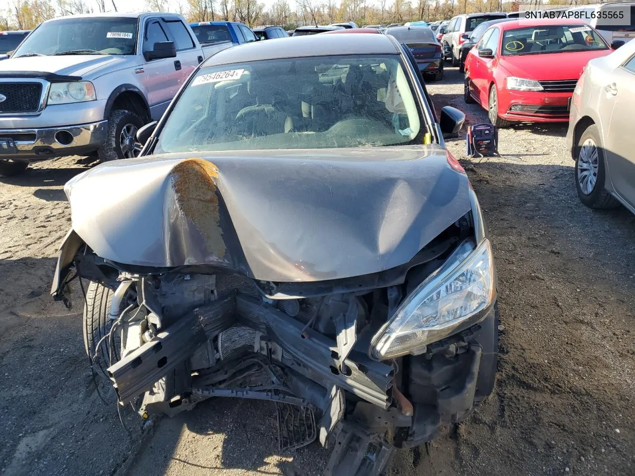 2015 Nissan Sentra S VIN: 3N1AB7AP8FL635565 Lot: 79546264