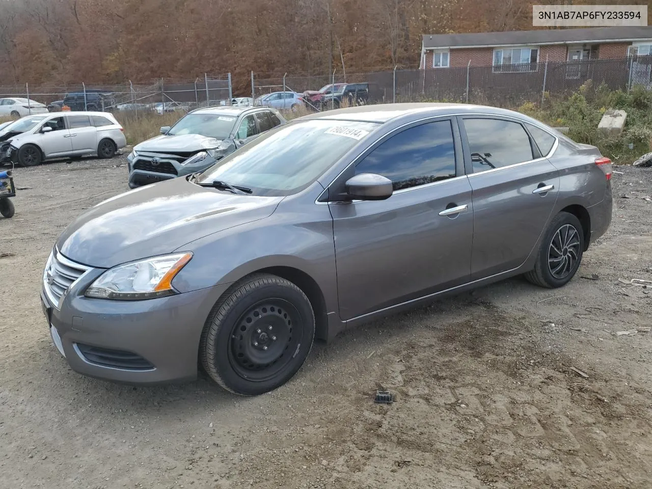 2015 Nissan Sentra S VIN: 3N1AB7AP6FY233594 Lot: 79601914