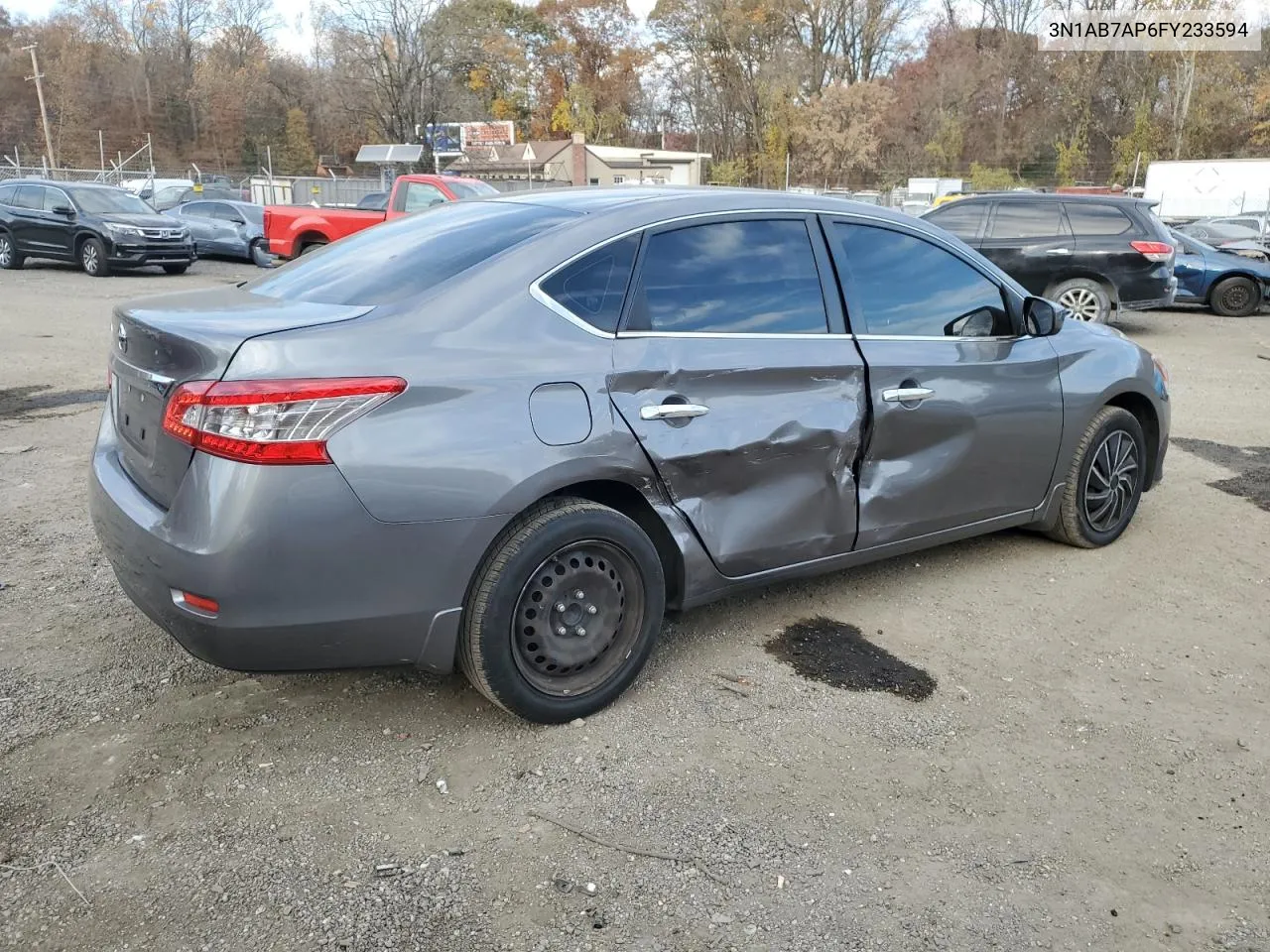 2015 Nissan Sentra S VIN: 3N1AB7AP6FY233594 Lot: 79601914