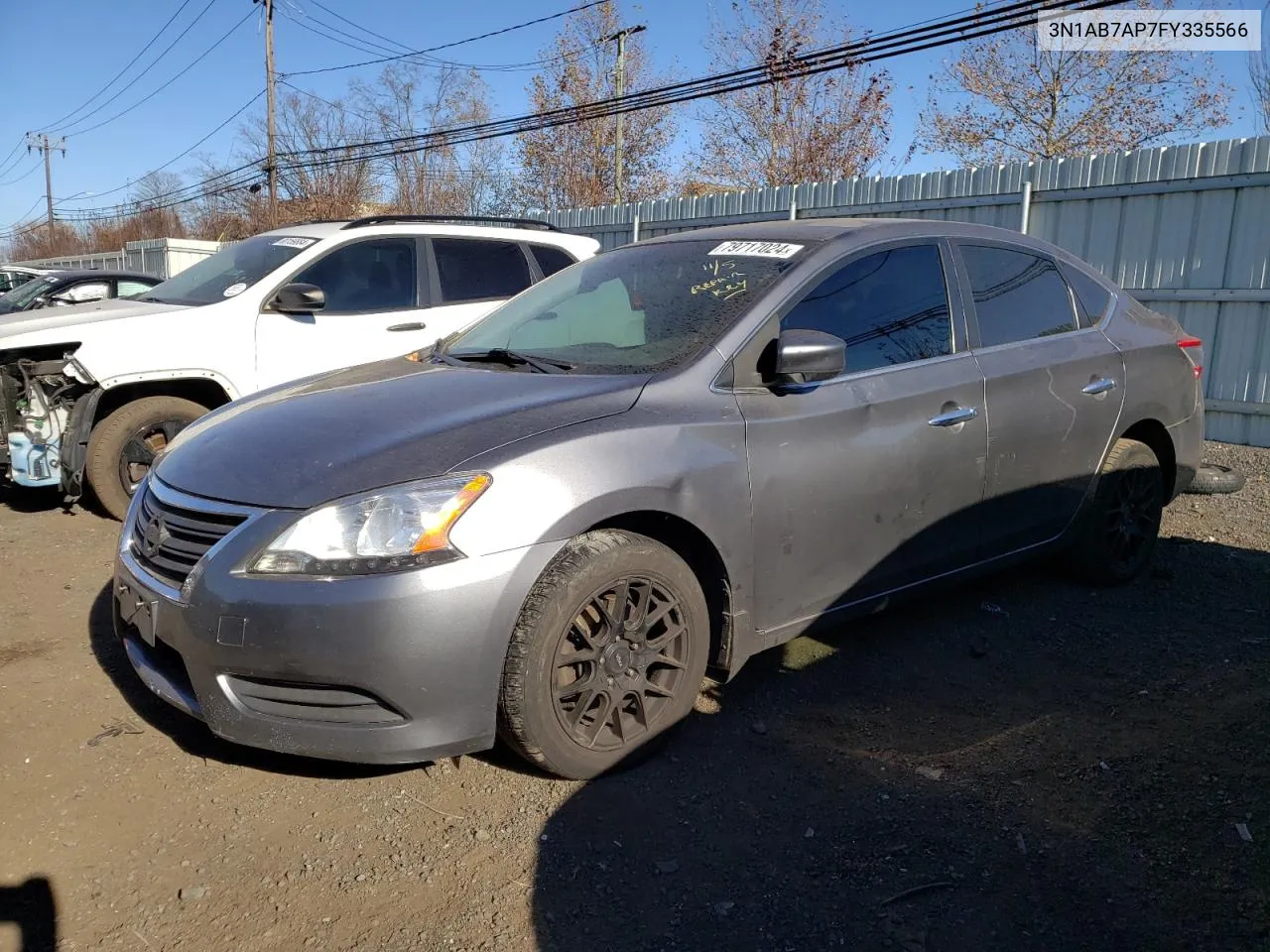 2015 Nissan Sentra S VIN: 3N1AB7AP7FY335566 Lot: 79717024