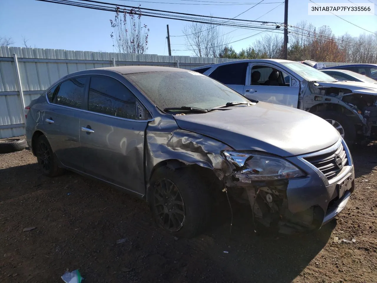 2015 Nissan Sentra S VIN: 3N1AB7AP7FY335566 Lot: 79717024