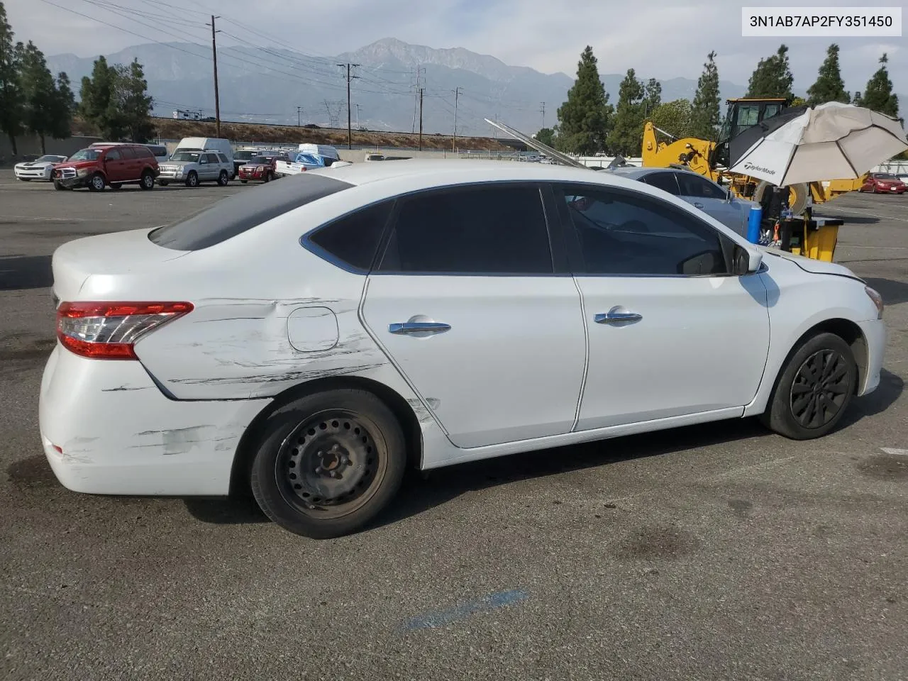 2015 Nissan Sentra S VIN: 3N1AB7AP2FY351450 Lot: 80262464