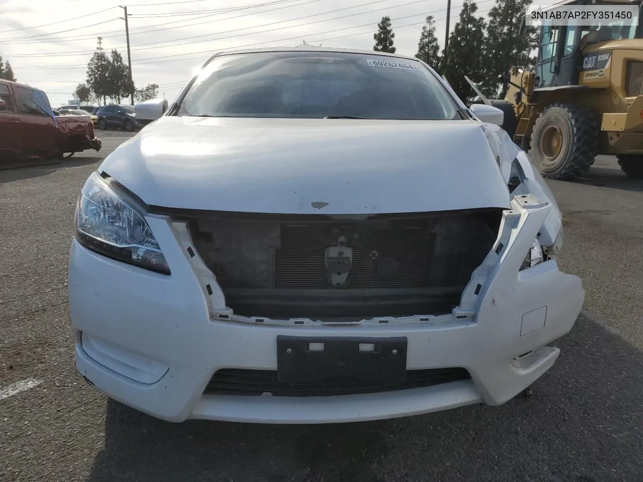 2015 Nissan Sentra S VIN: 3N1AB7AP2FY351450 Lot: 80262464