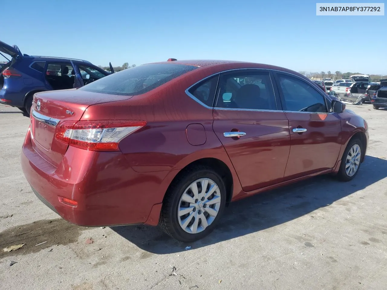 2015 Nissan Sentra S VIN: 3N1AB7AP8FY377292 Lot: 80334874