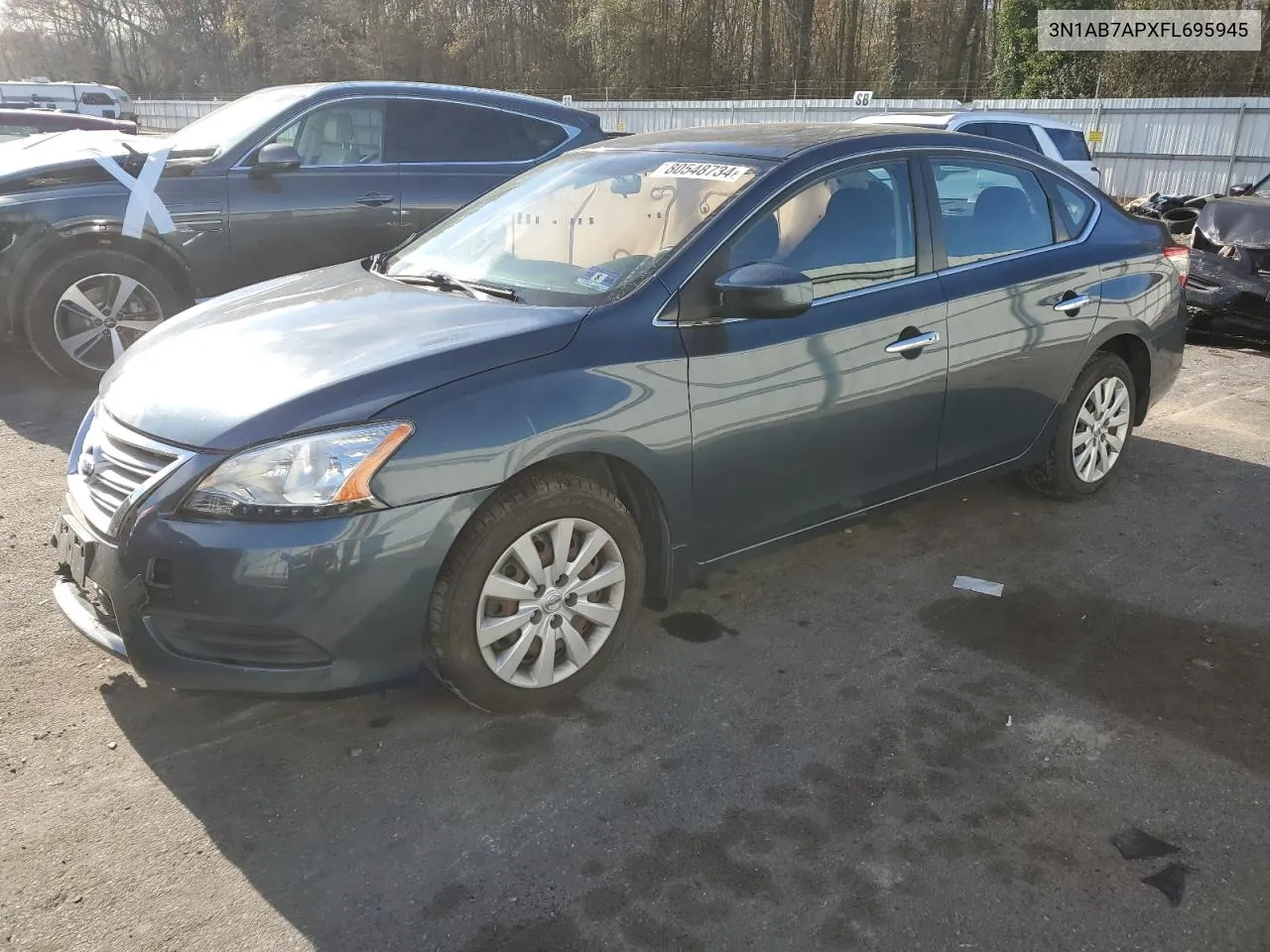 2015 Nissan Sentra S VIN: 3N1AB7APXFL695945 Lot: 80548734