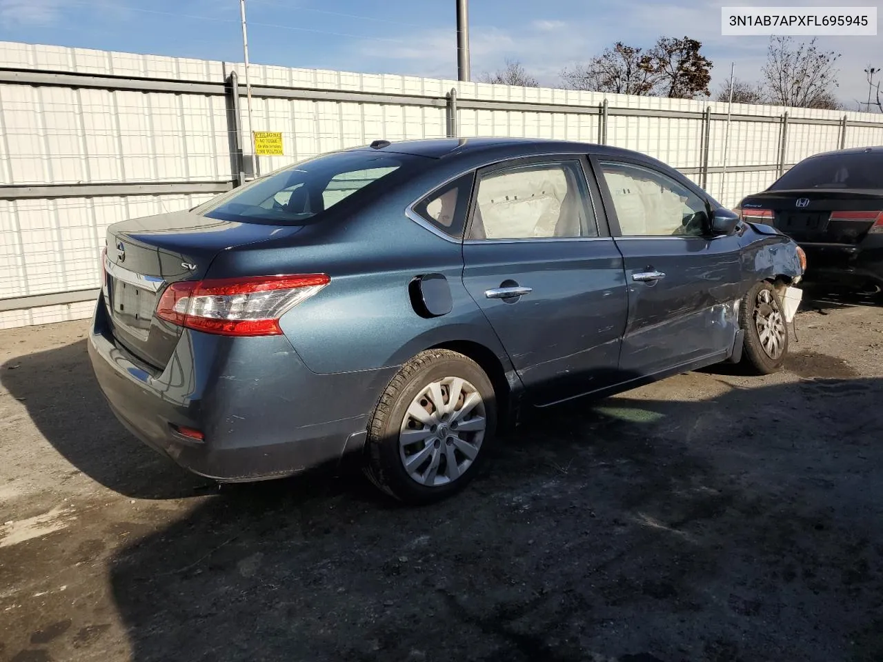 2015 Nissan Sentra S VIN: 3N1AB7APXFL695945 Lot: 80548734