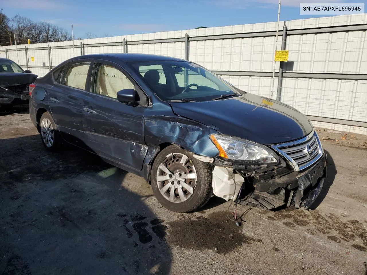 2015 Nissan Sentra S VIN: 3N1AB7APXFL695945 Lot: 80548734