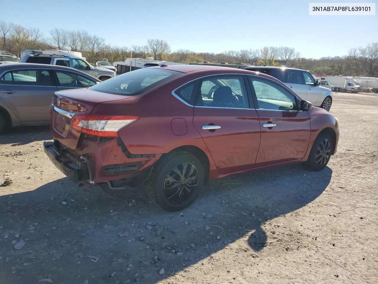 2015 Nissan Sentra S VIN: 3N1AB7AP8FL639101 Lot: 80588144