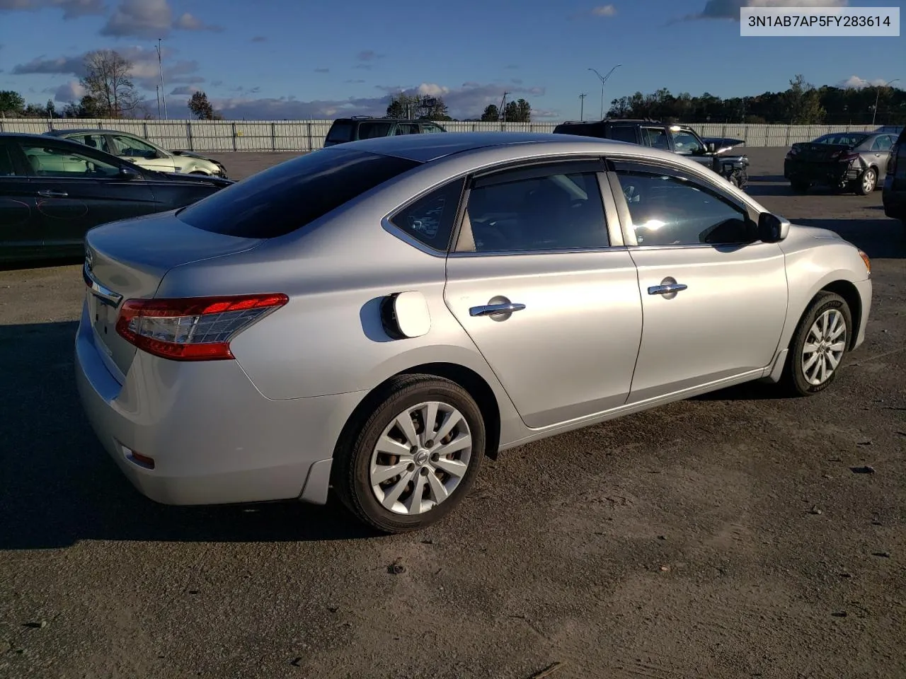 2015 Nissan Sentra S VIN: 3N1AB7AP5FY283614 Lot: 80864724