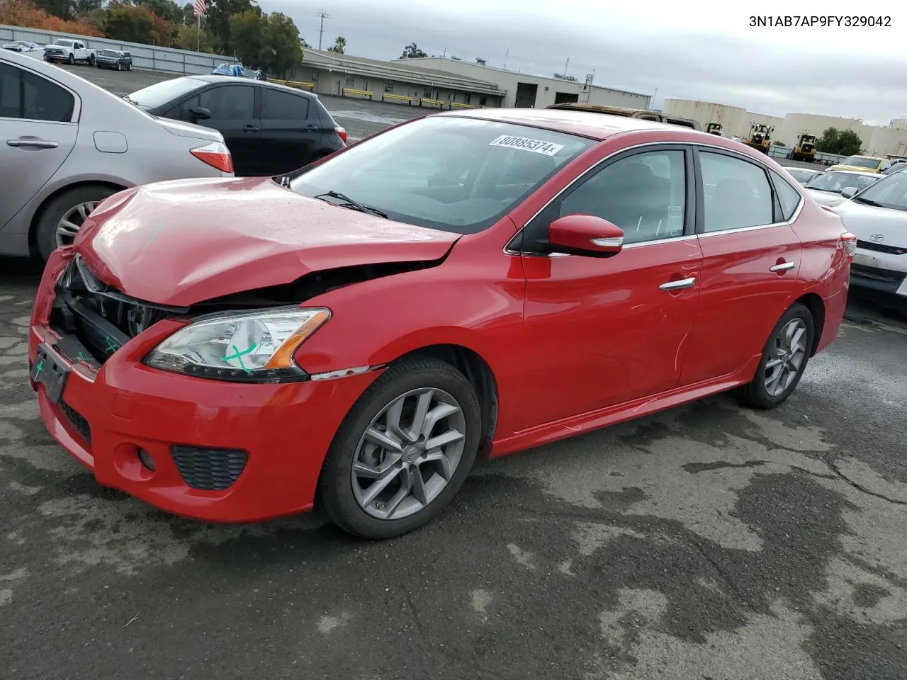 2015 Nissan Sentra S VIN: 3N1AB7AP9FY329042 Lot: 80885374