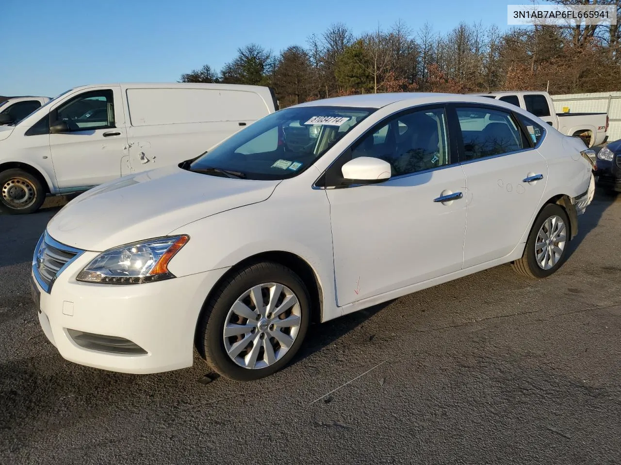 2015 Nissan Sentra S VIN: 3N1AB7AP6FL665941 Lot: 81034714