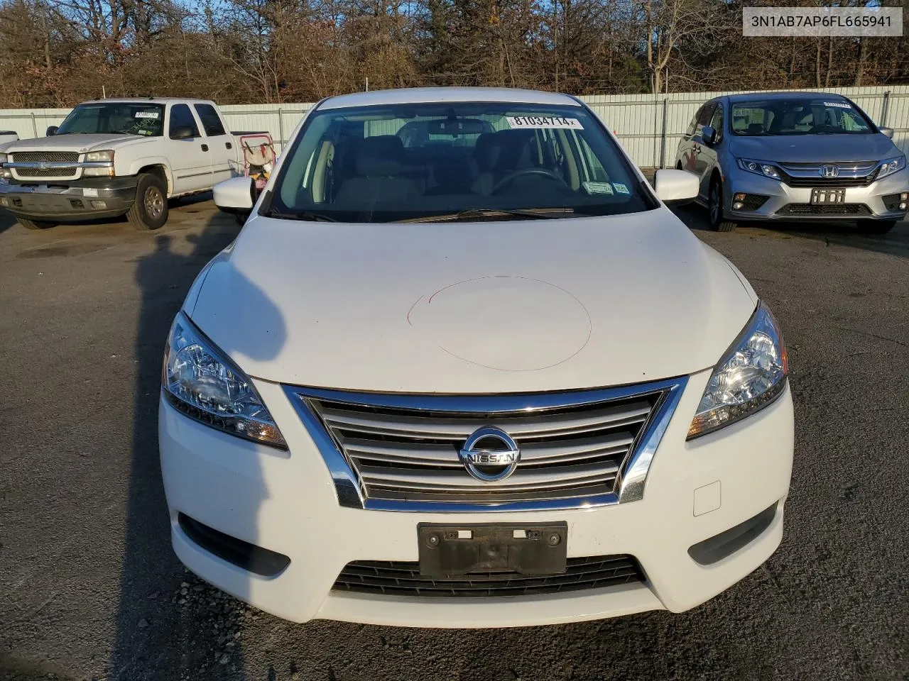 2015 Nissan Sentra S VIN: 3N1AB7AP6FL665941 Lot: 81034714