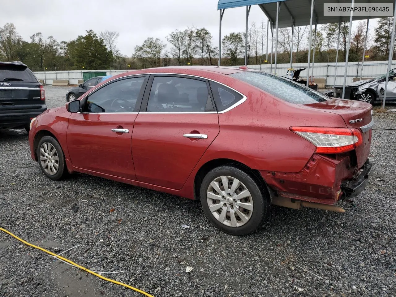 2015 Nissan Sentra S VIN: 3N1AB7AP3FL696435 Lot: 81058214