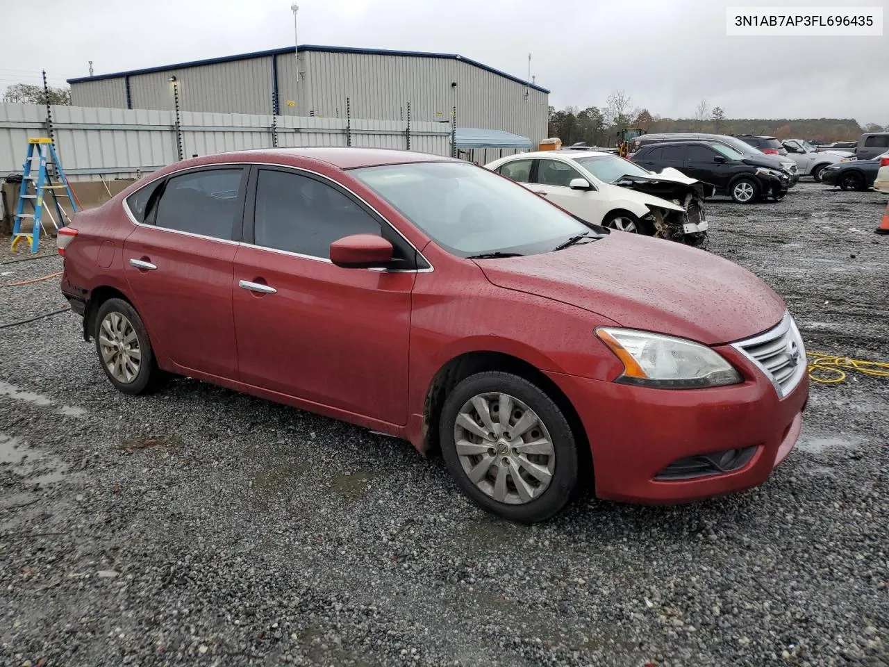 2015 Nissan Sentra S VIN: 3N1AB7AP3FL696435 Lot: 81058214