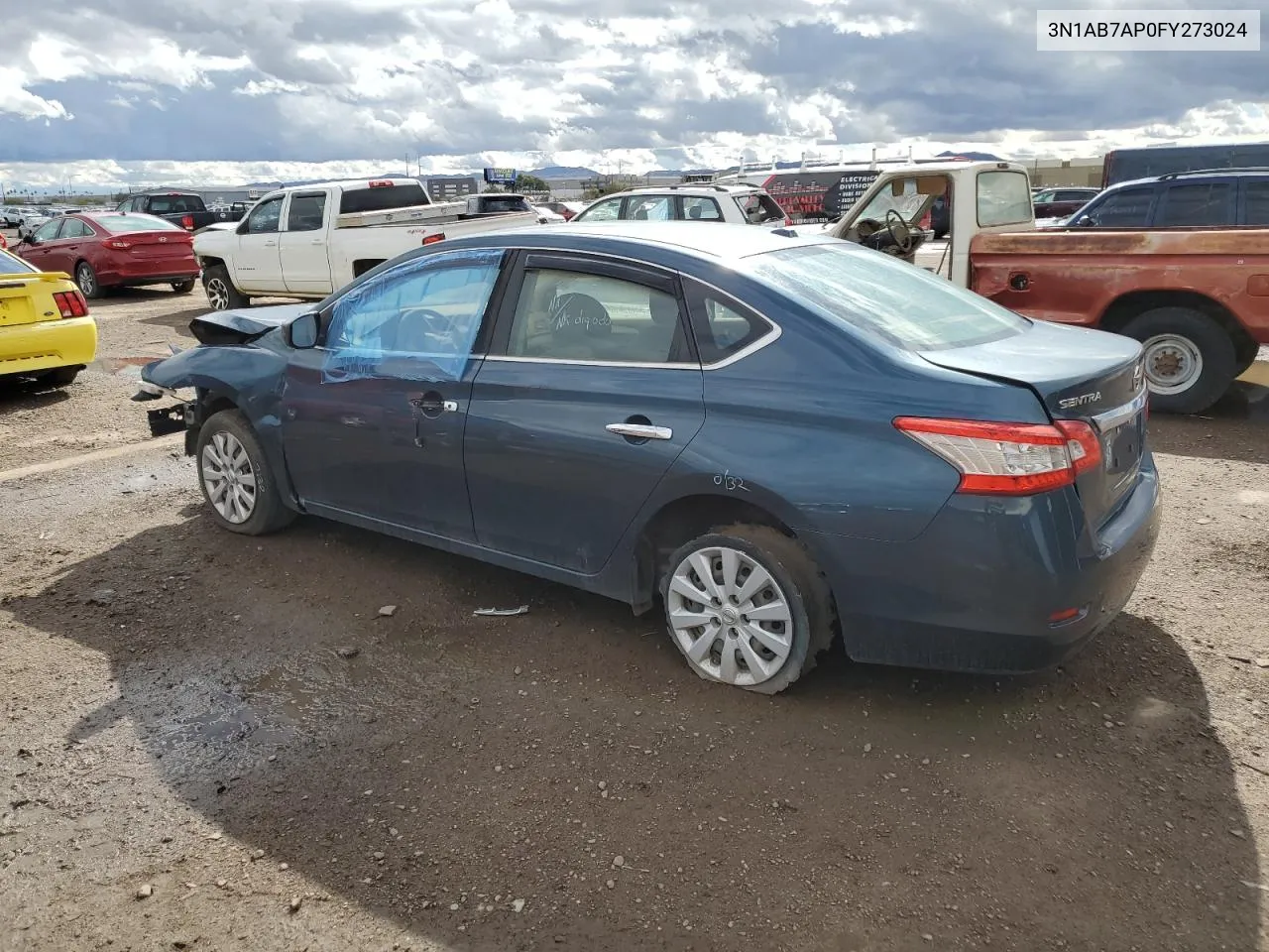 2015 Nissan Sentra S VIN: 3N1AB7AP0FY273024 Lot: 81433063