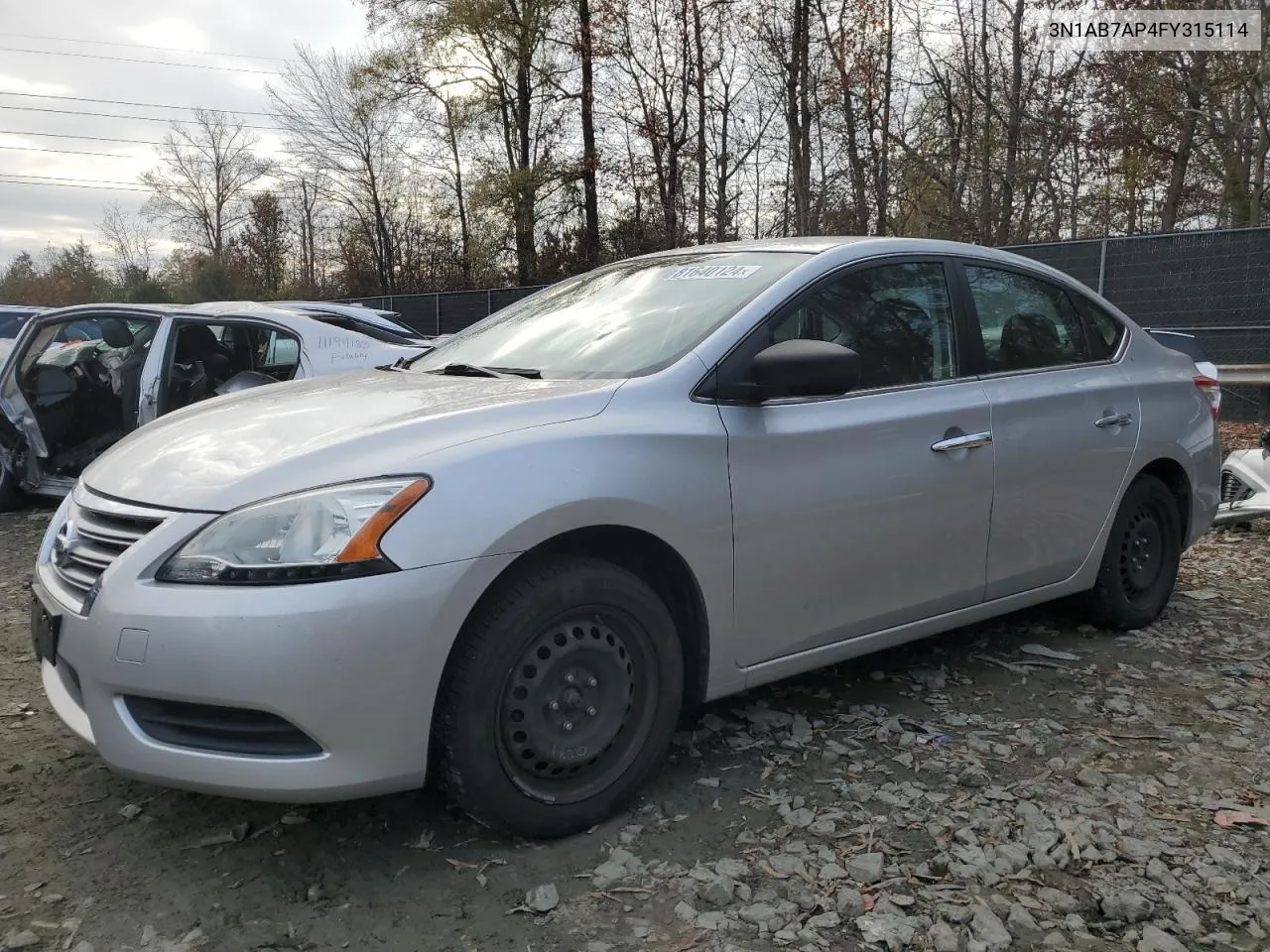 2015 Nissan Sentra S VIN: 3N1AB7AP4FY315114 Lot: 81640124