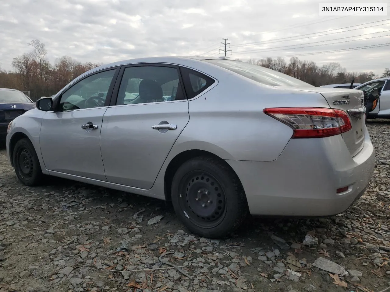 2015 Nissan Sentra S VIN: 3N1AB7AP4FY315114 Lot: 81640124