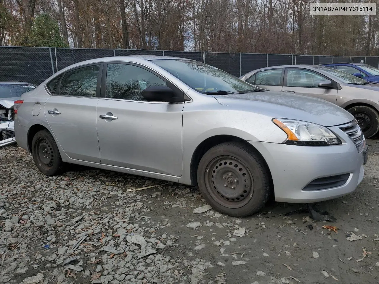 2015 Nissan Sentra S VIN: 3N1AB7AP4FY315114 Lot: 81640124