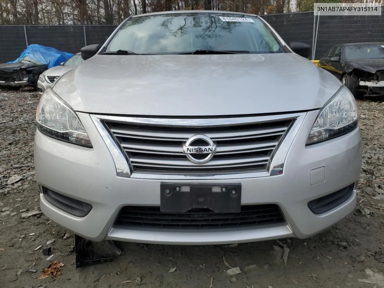 2015 Nissan Sentra S VIN: 3N1AB7AP4FY315114 Lot: 81640124