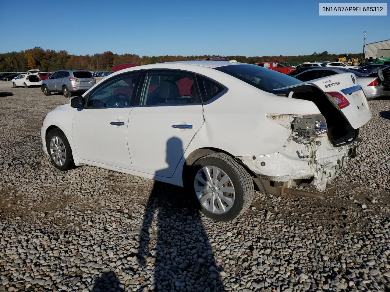 2015 Nissan Sentra S VIN: 3N1AB7AP9FL685312 Lot: 81656304