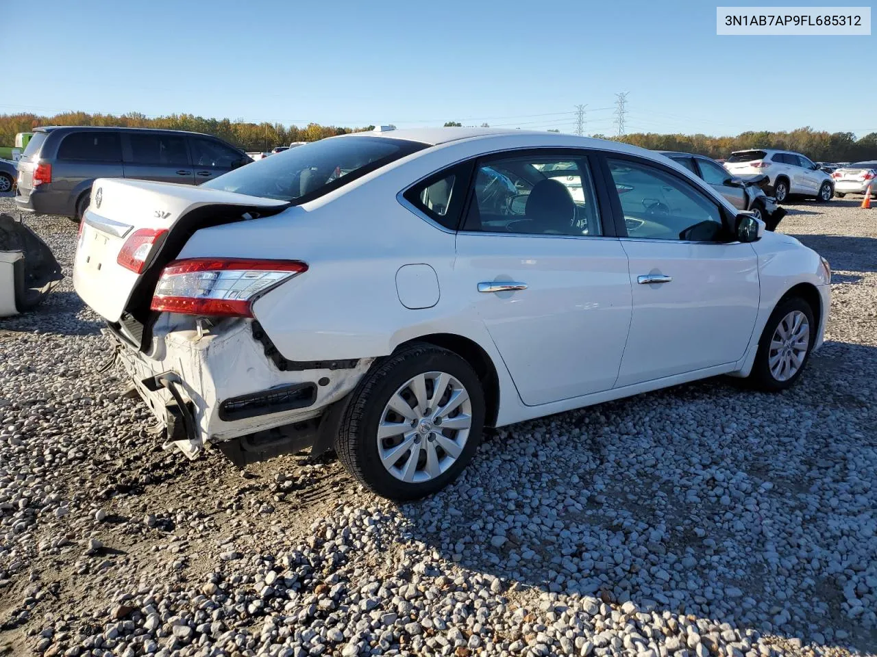 2015 Nissan Sentra S VIN: 3N1AB7AP9FL685312 Lot: 81656304