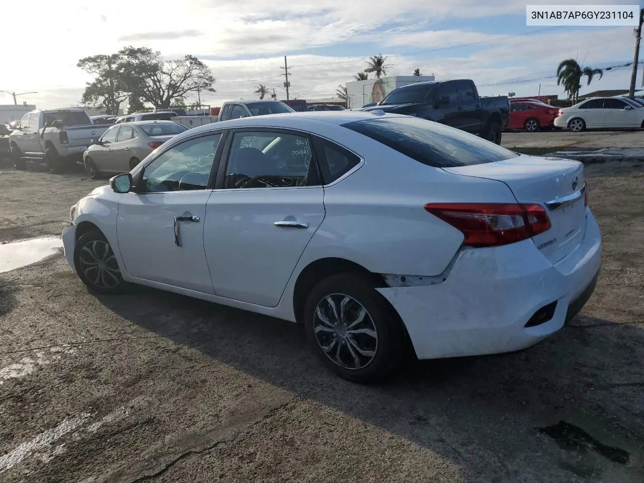 2016 Nissan Sentra S VIN: 3N1AB7AP6GY231104 Lot: 46890934