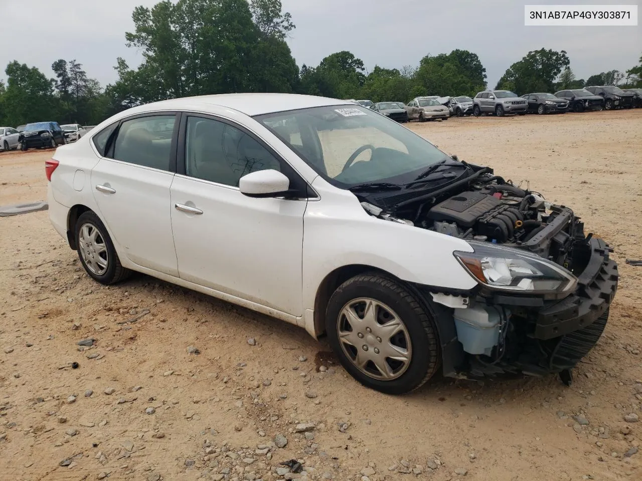 2016 Nissan Sentra S VIN: 3N1AB7AP4GY303871 Lot: 52644464