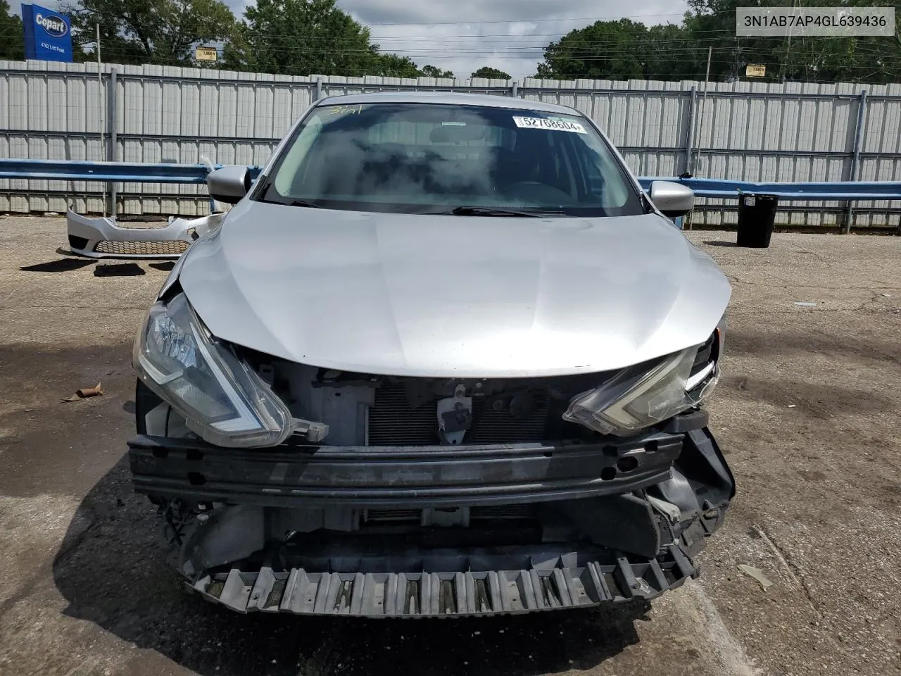 2016 Nissan Sentra S VIN: 3N1AB7AP4GL639436 Lot: 52768604