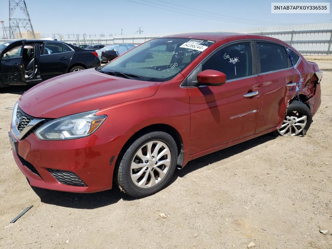 2016 Nissan Sentra S VIN: 3N1AB7APXGY336535 Lot: 54266244