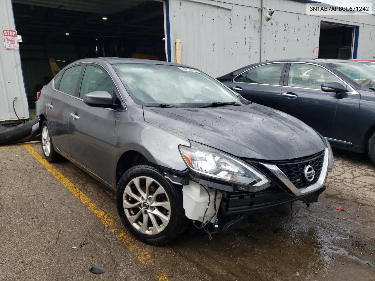 2016 Nissan Sentra S VIN: 3N1AB7AP8GL671242 Lot: 54276494