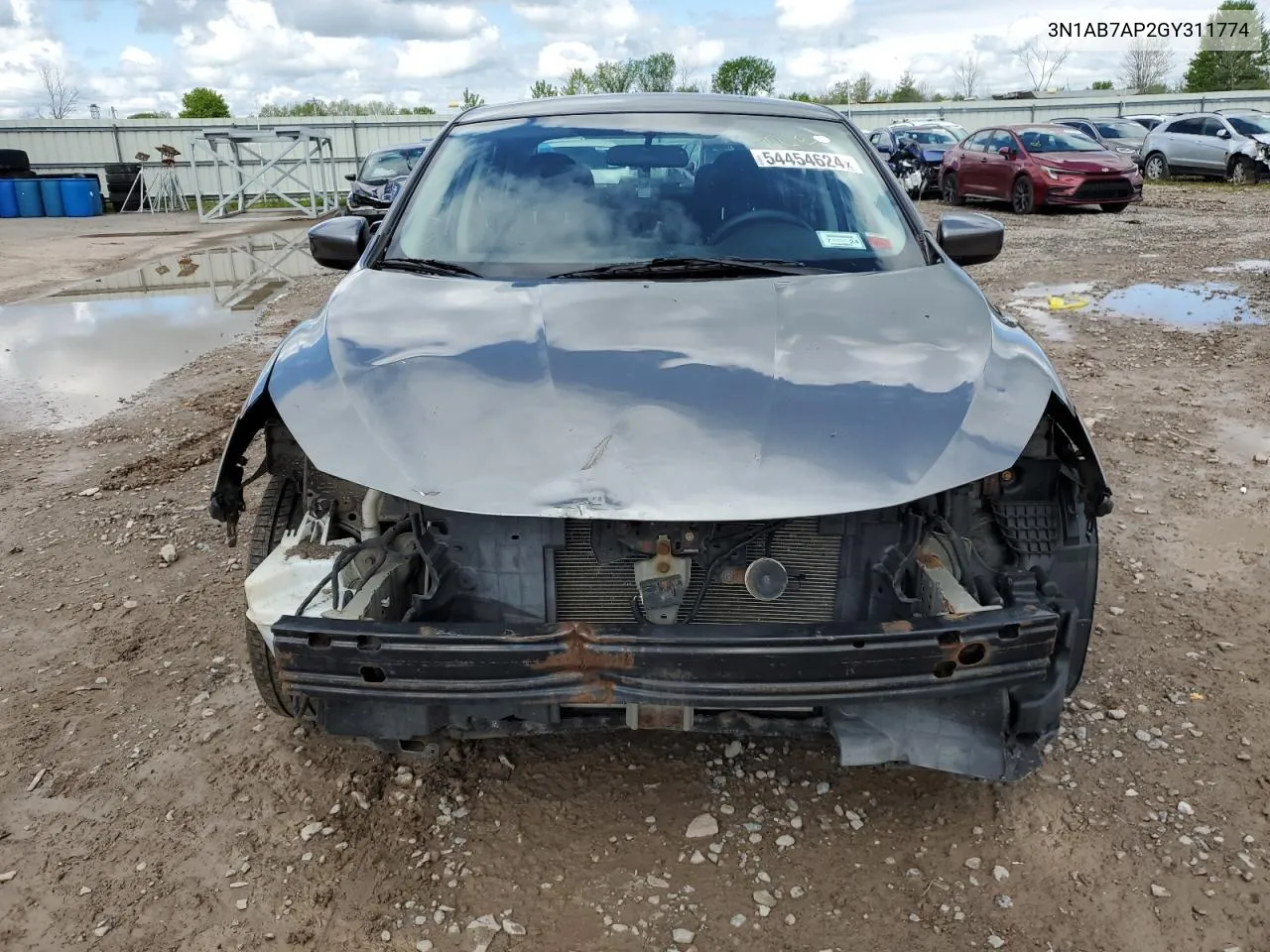 2016 Nissan Sentra S VIN: 3N1AB7AP2GY311774 Lot: 54454624